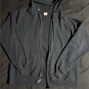 Hanes Men's Black Zip-Up Sweater